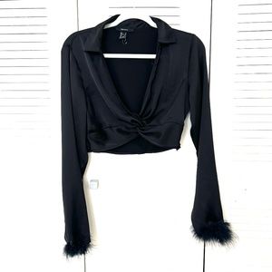 Long sleeve satin shirt